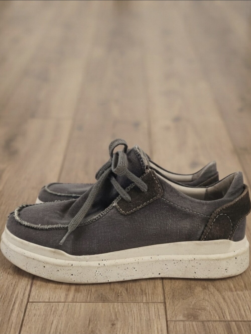 Romika Helsinki 06 Canvas Platform Sneakers | Asphalt | Size 38